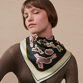 HERMES カレダブルフェイス90 キャラクテリスティック カレ ダブルフェイス90 《キャラクテリスティック》 - ブルー | Hermès
